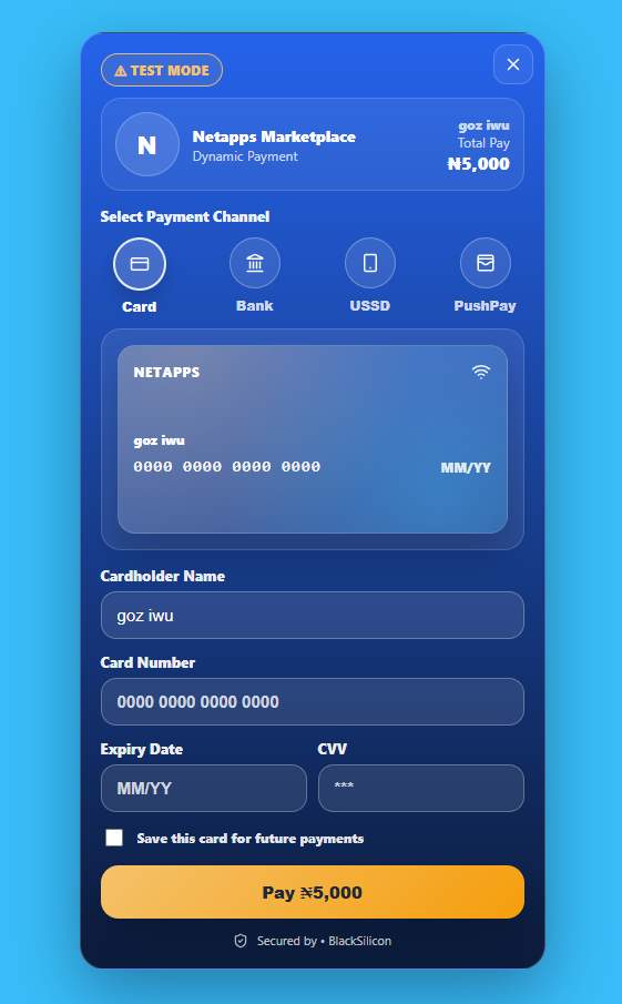 Fintech Payment Gateway UI (Multi-Channel)